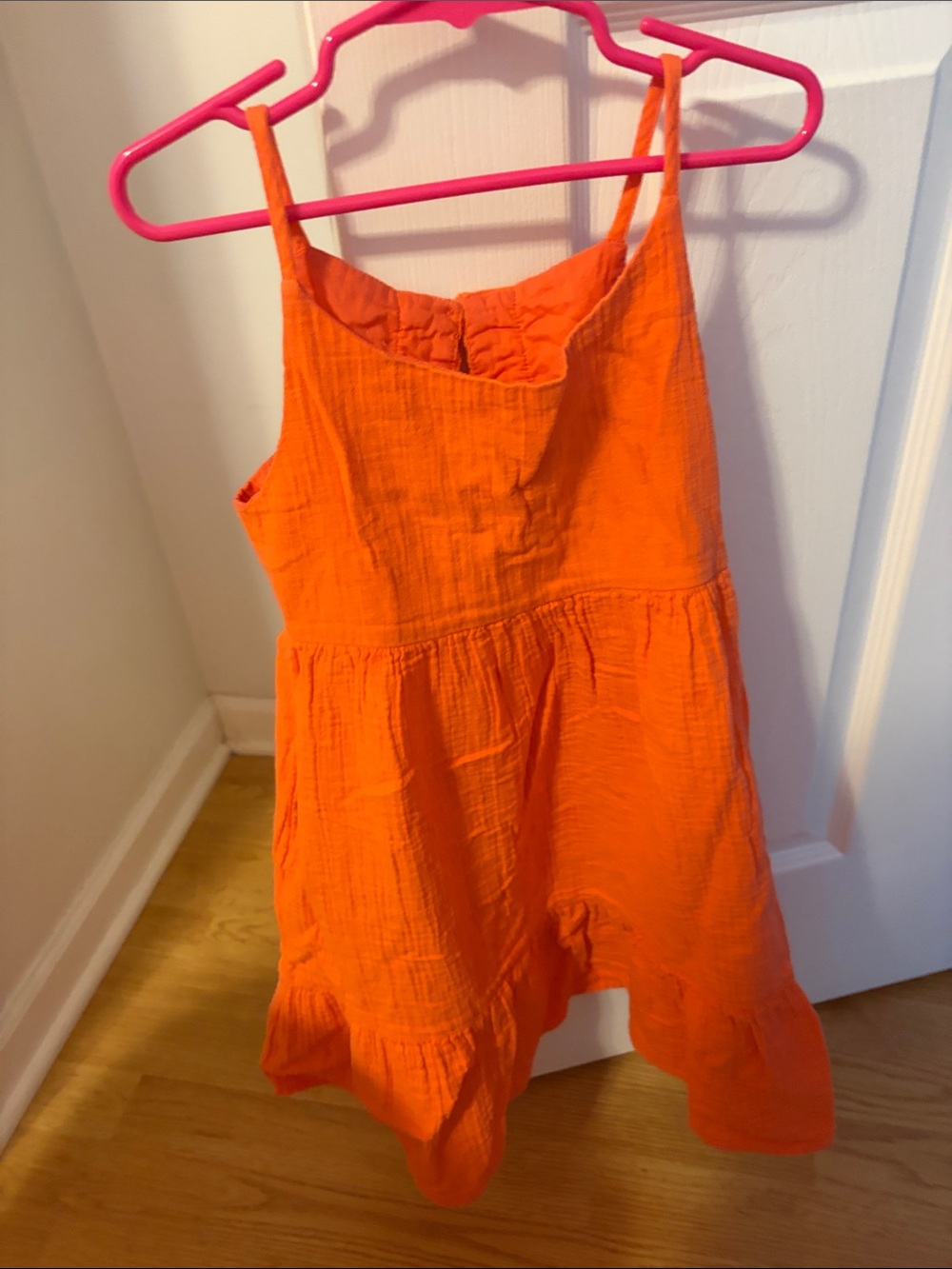Cat & Jack Orange Spaghetti-Strap Romper